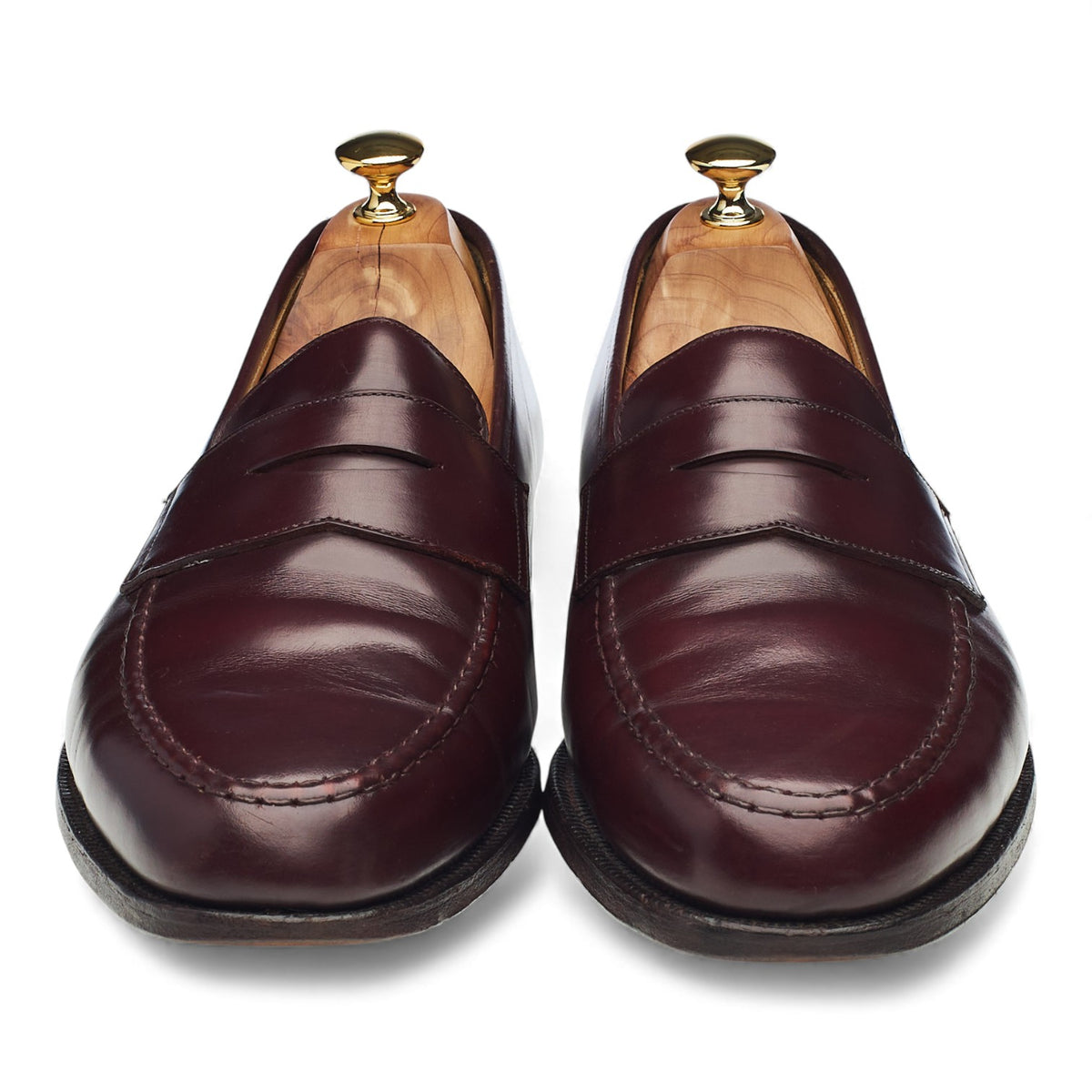 'Boston' Burgundy Leather Loafers UK 11 G