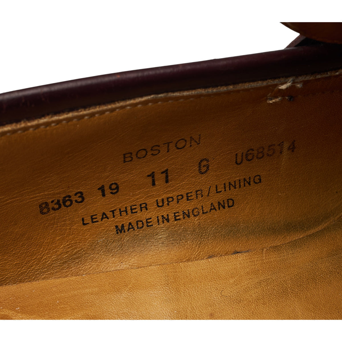 'Boston' Burgundy Leather Loafers UK 11 G