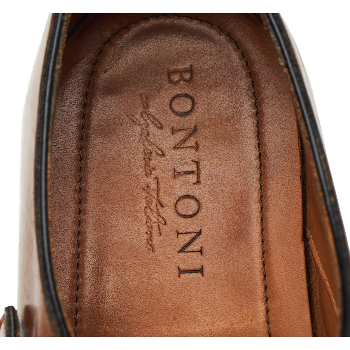 Tan Brown Museum Leather Double Monk Strap UK 9.5