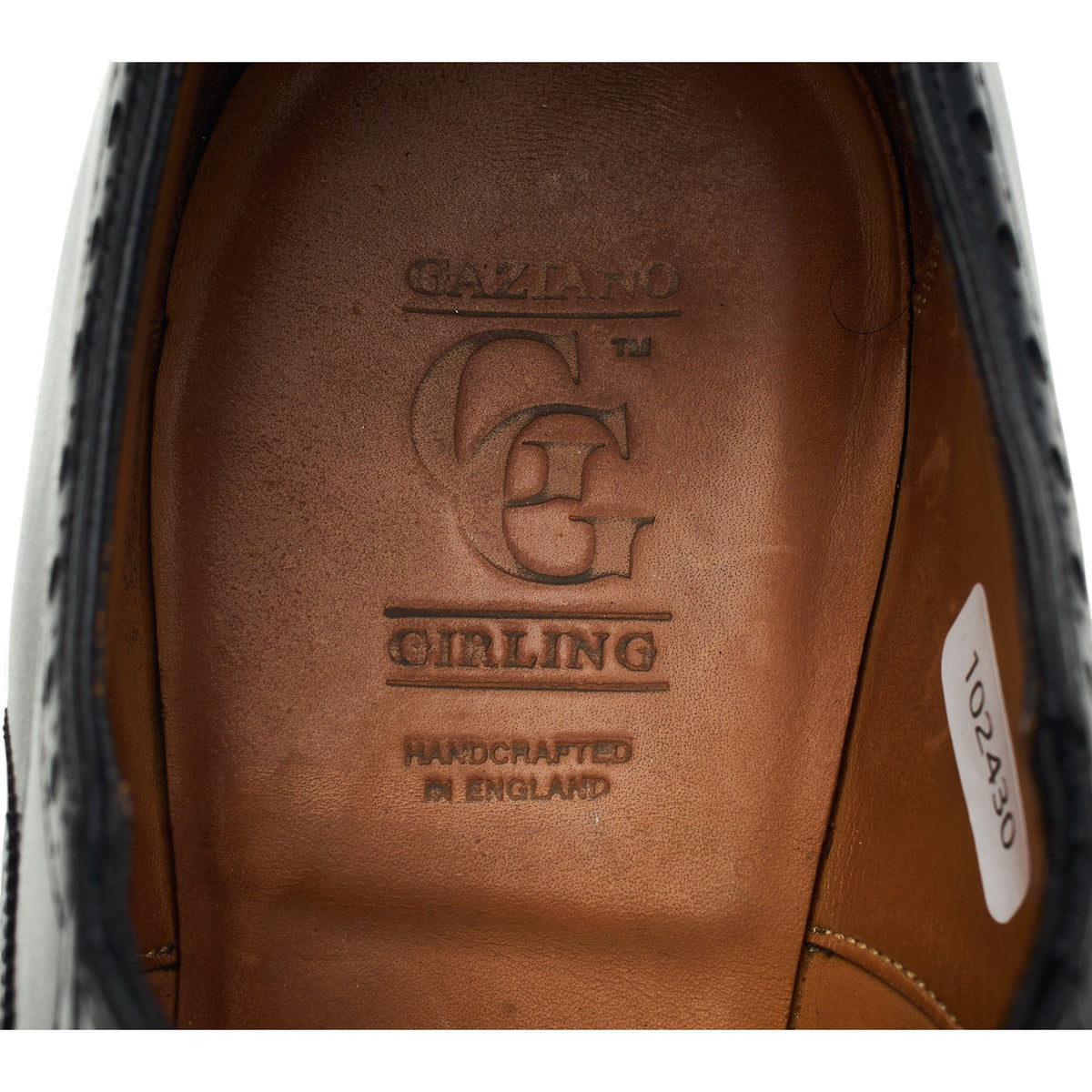 'Chelsea' Black Leather Lazyman Slip On Brogues UK 10 E