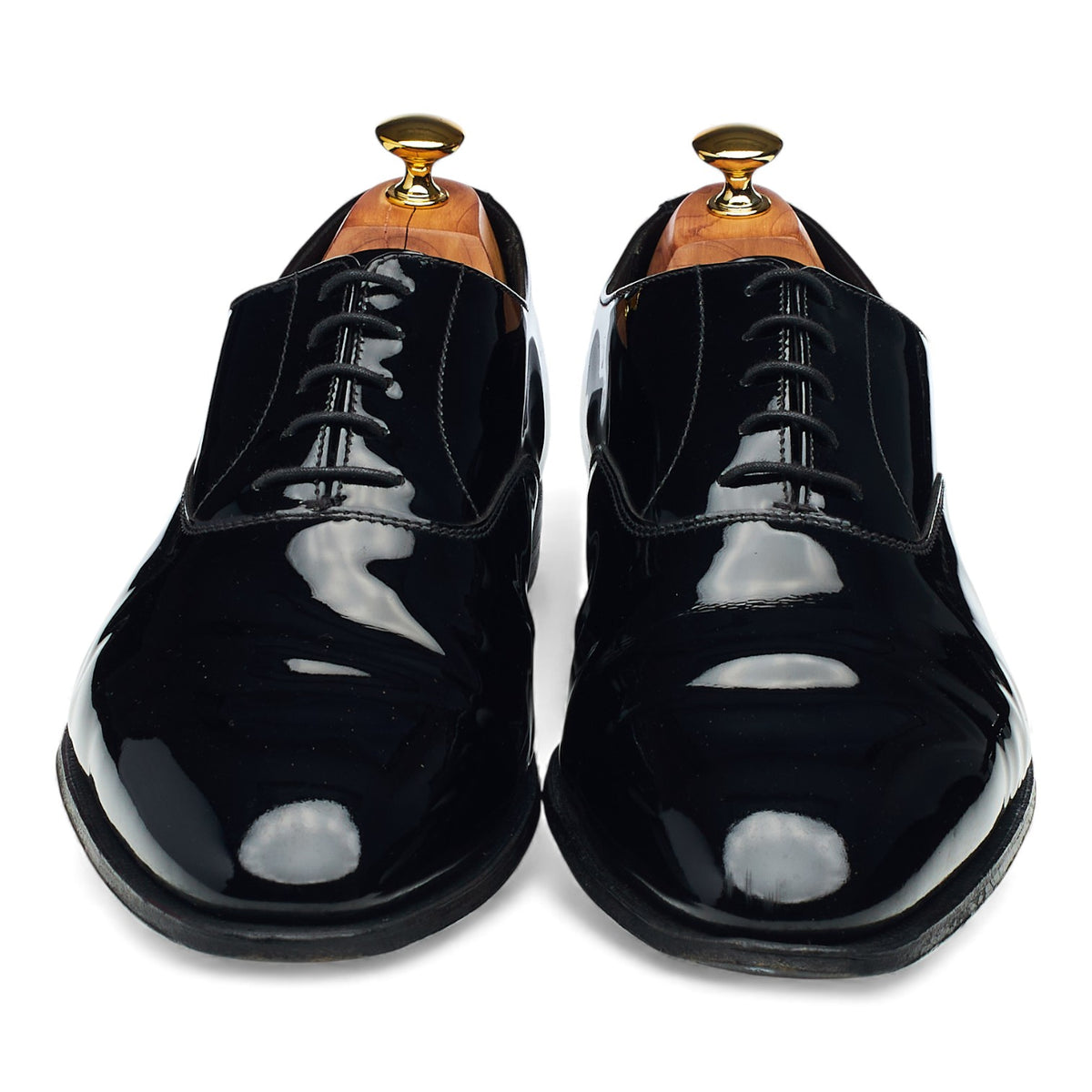 'Overton' Black Patent Leather Oxford UK 12 E
