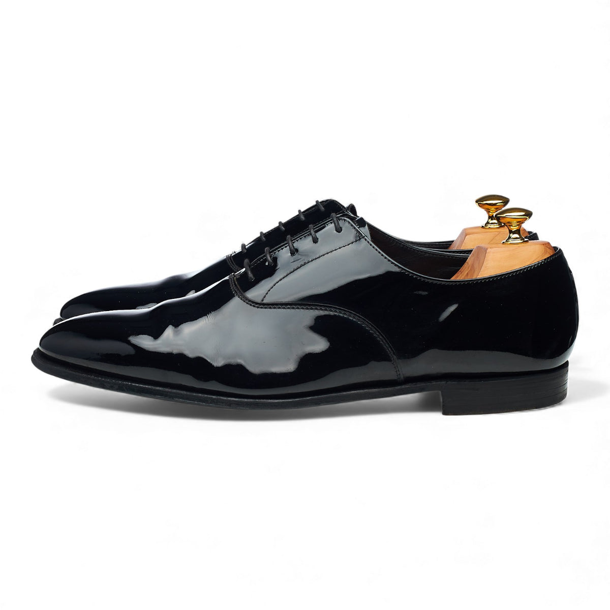 'Overton' Black Patent Leather Oxford UK 12 E