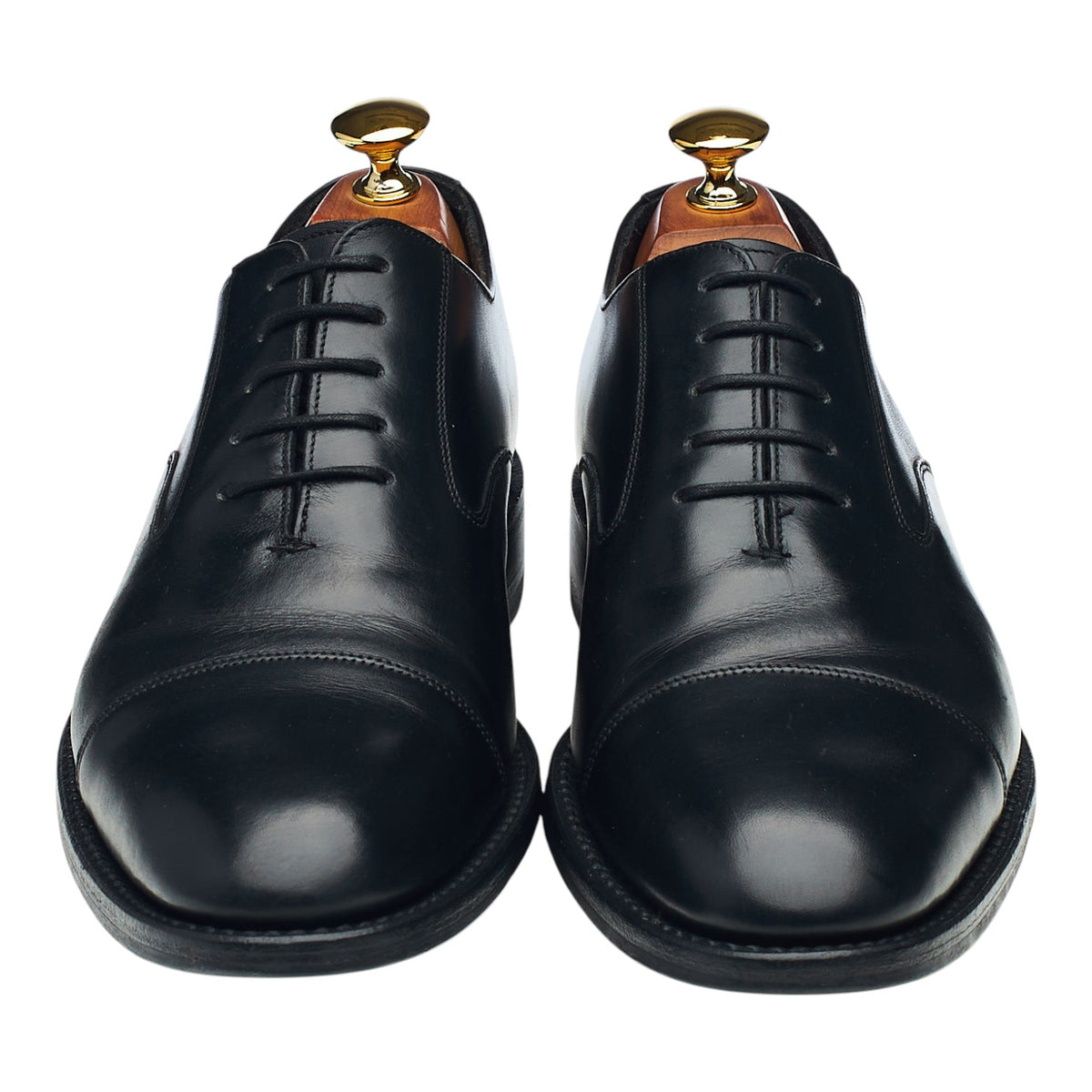 1880 'Outlaw' Black Leather Oxford UK 6 F