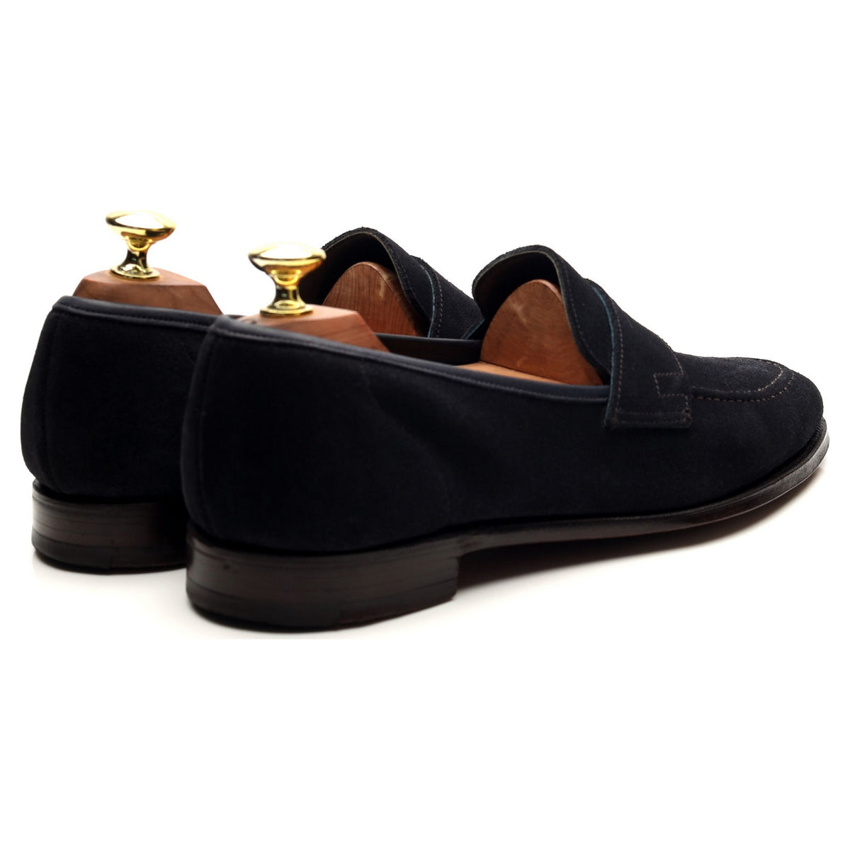 &#39;Teign&#39; Navy Blue Suede Loafers UK 7 E