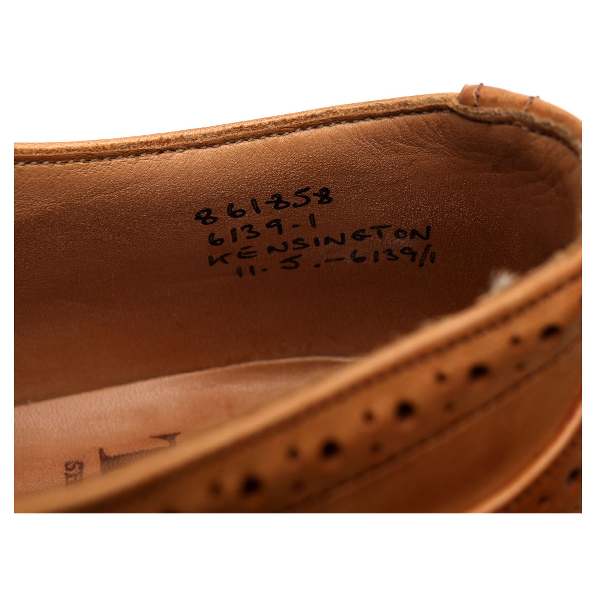 &#39;Kensington&#39; Tan Brown Leather Oxford Brogues UK 11