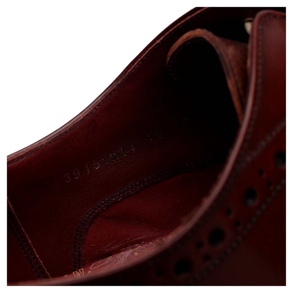 John Lewis &#39;Holborn&#39; Burgundy Leather Oxford Brogue UK 10 G