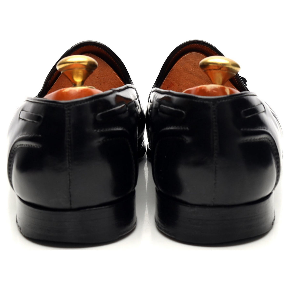 &#39;Greenwich&#39; Black Leather Tassel Loafers UK 10 D