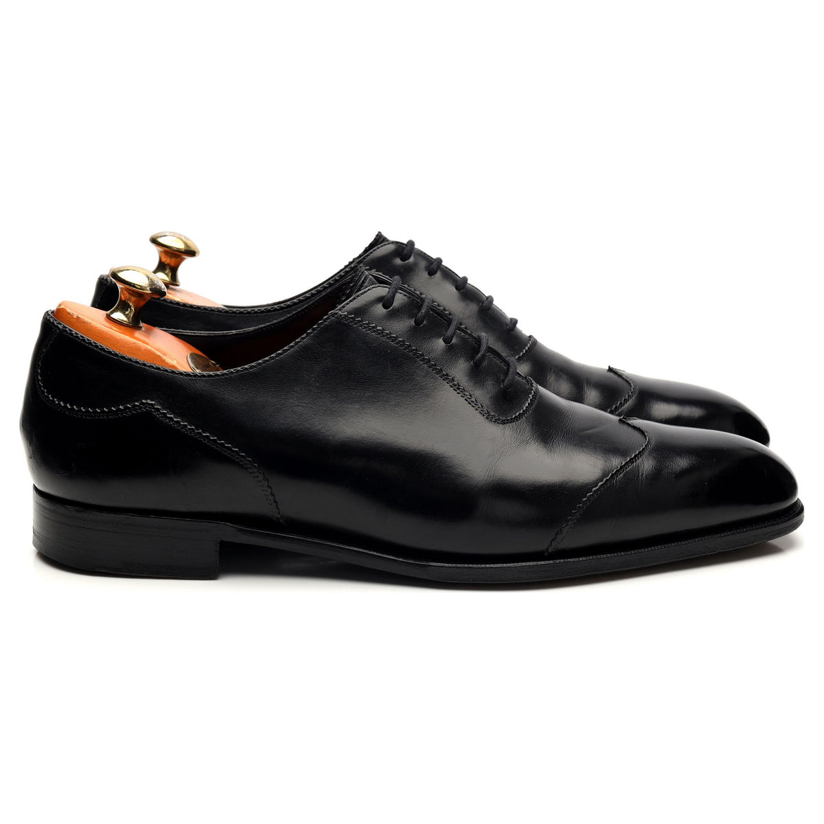 &#39;Saxmundham&#39; Black Leather Oxford UK 10 D