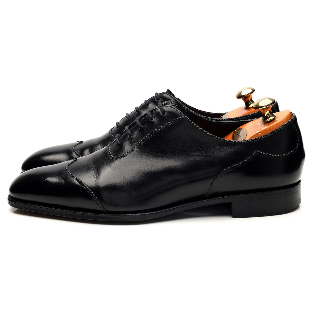 &#39;Saxmundham&#39; Black Leather Oxford UK 10 D