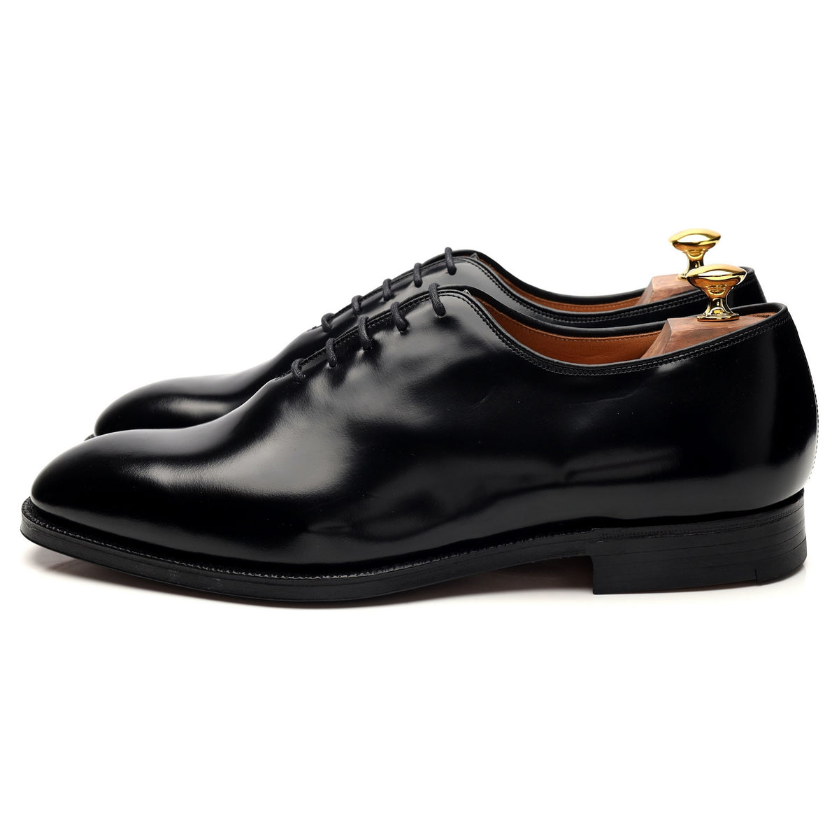 Black Leather Wholecut Oxford UK 11 F