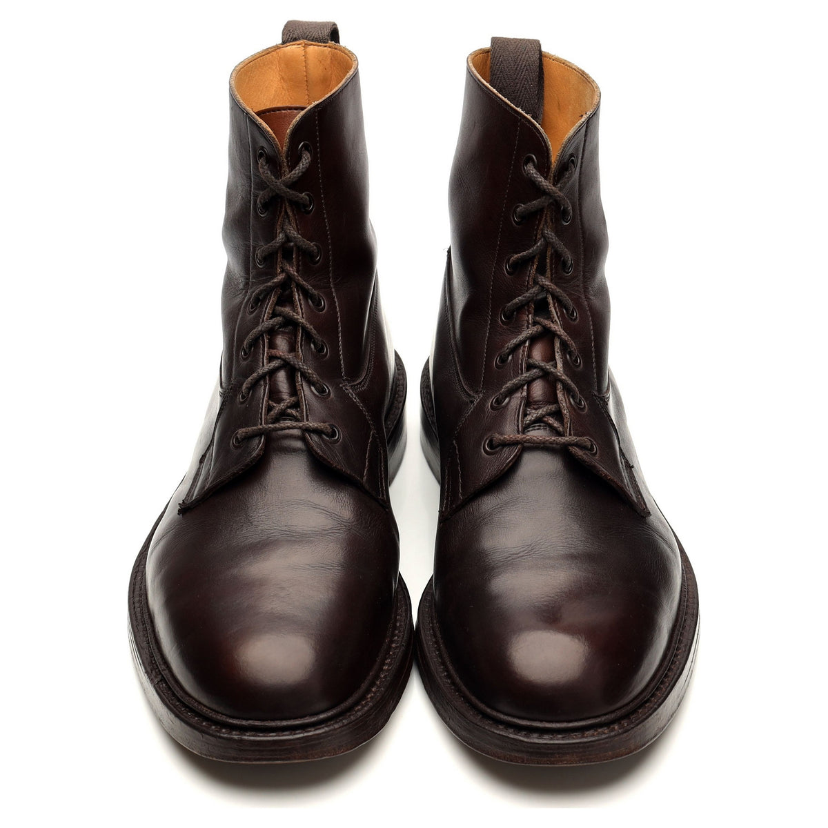 &#39;Burford&#39; Dark Brown Leather Derby Boot UK 10.5