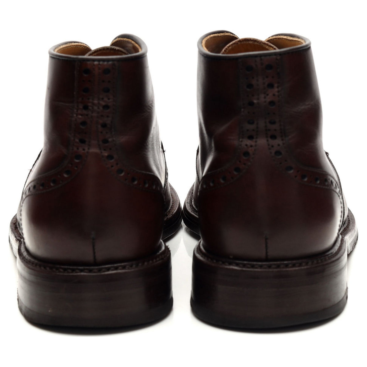 Dark Brown Leather Brogue Chukka Boot UK 8