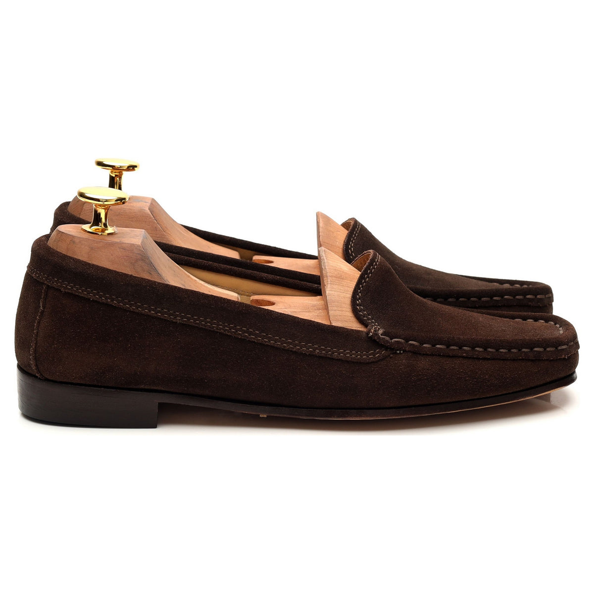 Women&#39;s Dark Brown Suede Loafers UK 5.5 EU 38.5