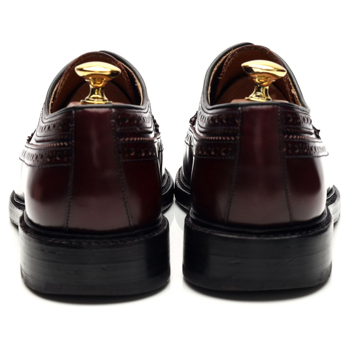 &#39;3687&#39; Burgundy Leather Derby Brogues UK 6.5