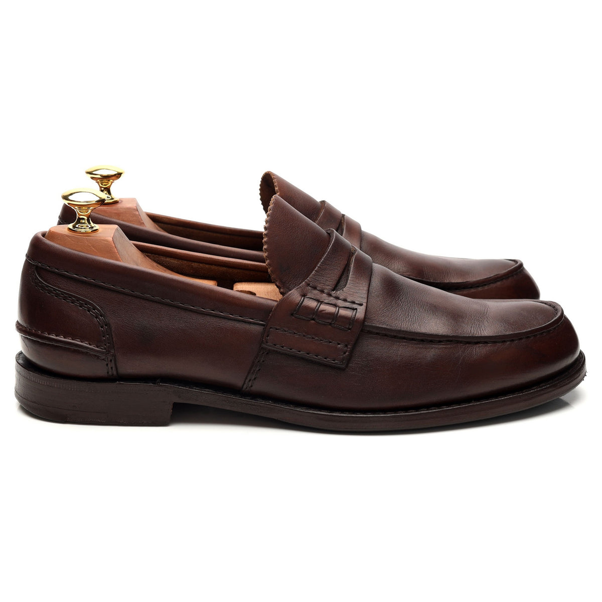 &#39;Pembrey&#39; Brown Leather Loafers UK 9.5 G