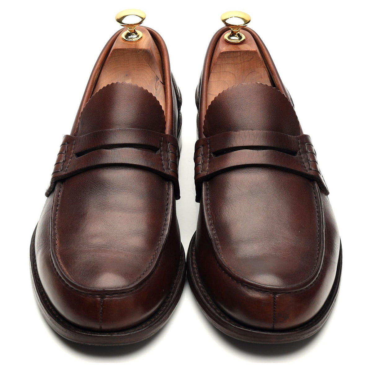 &#39;Pembrey&#39; Brown Leather Loafers UK 9.5 G