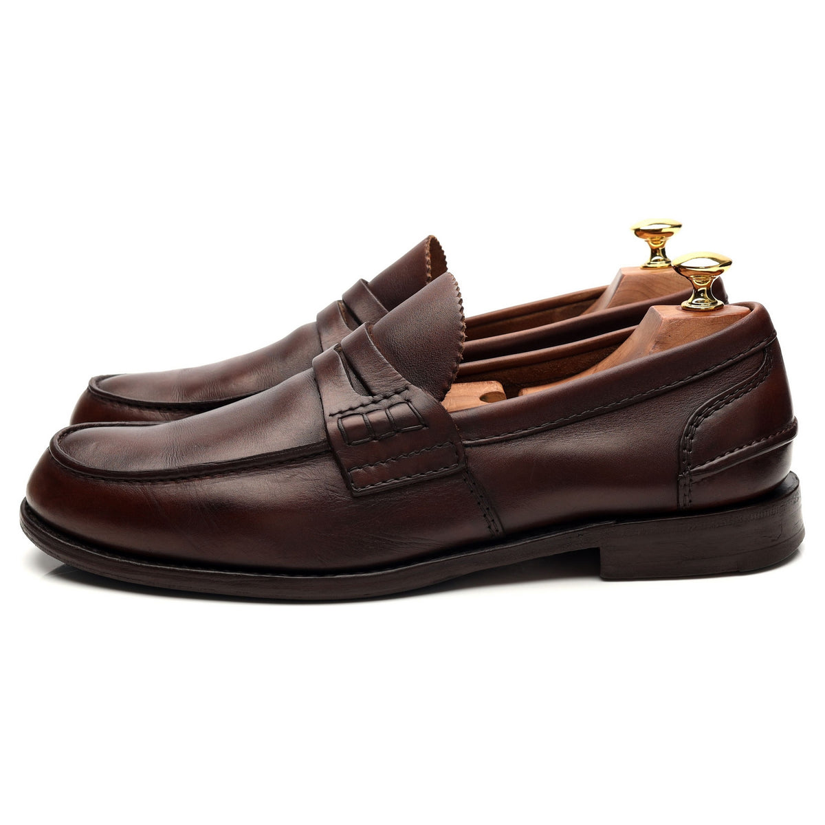 &#39;Pembrey&#39; Brown Leather Loafers UK 9.5 G