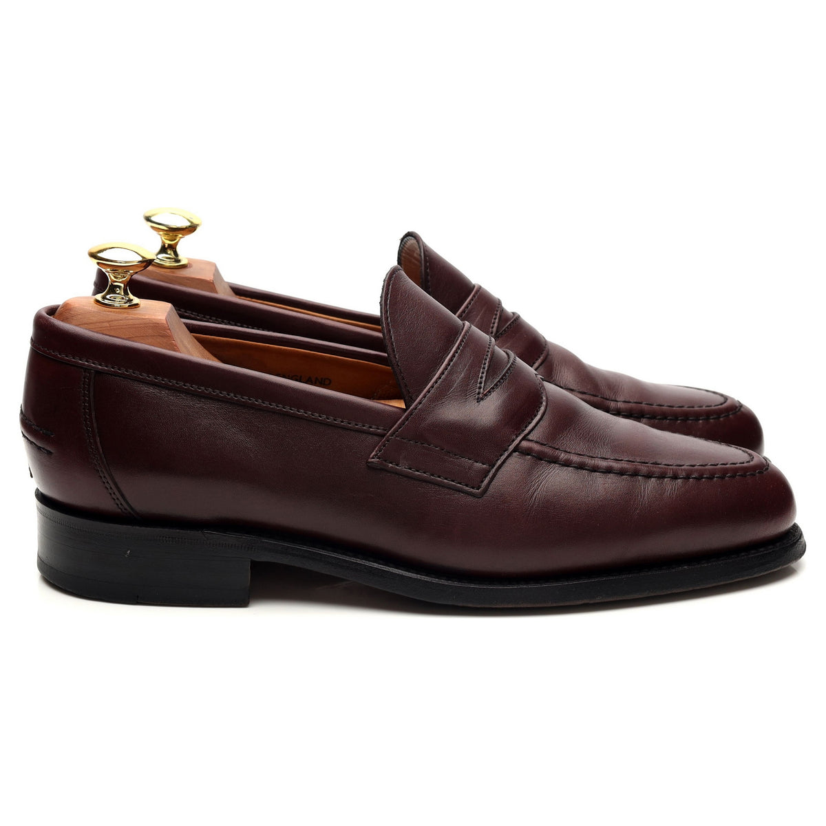 Burgundy Leather Loafers UK 8 F