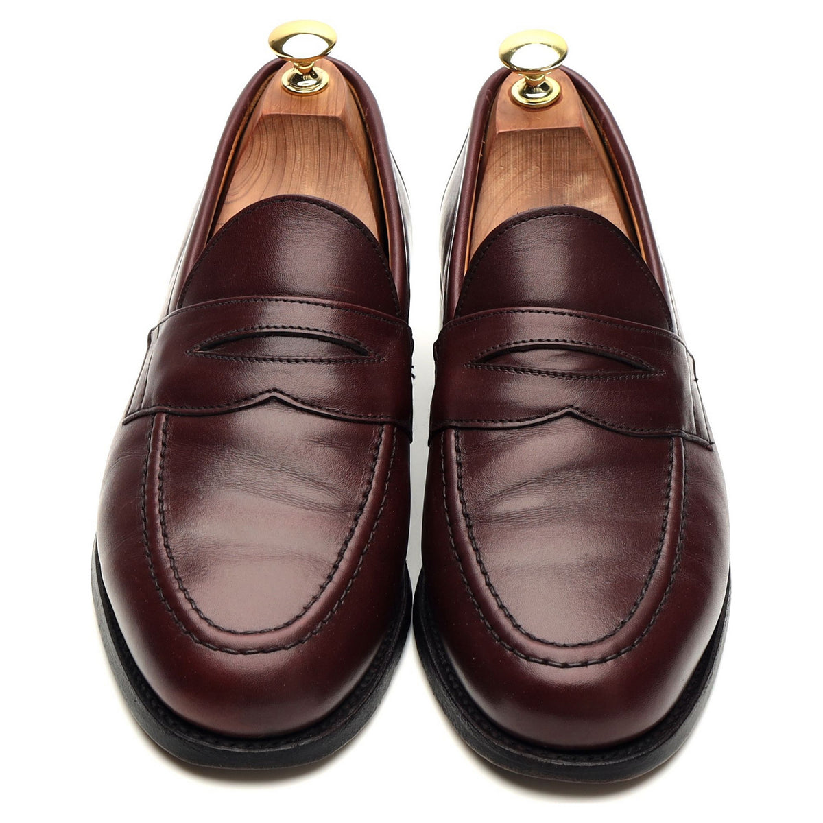 Burgundy Leather Loafers UK 8 F