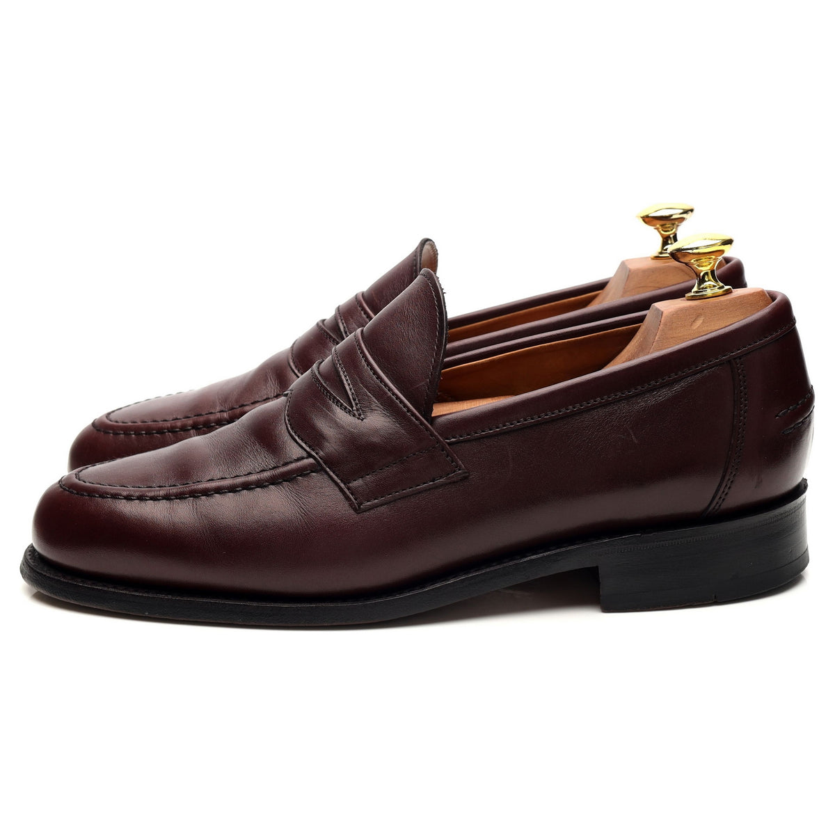 Burgundy Leather Loafers UK 8 F