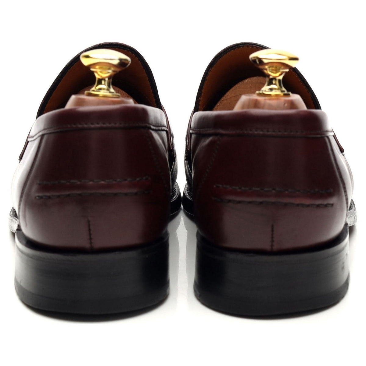 Burgundy Leather Loafers UK 8 F