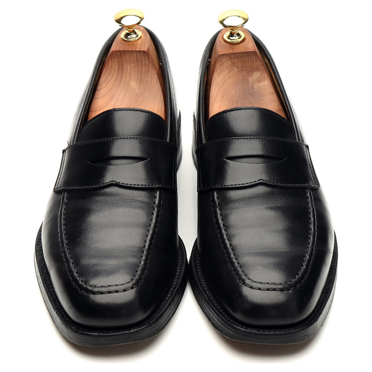 &#39;Reading&#39; Black Leather Loafers UK 8 E