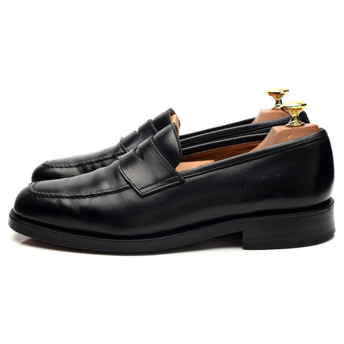 &#39;Reading&#39; Black Leather Loafers UK 8 E