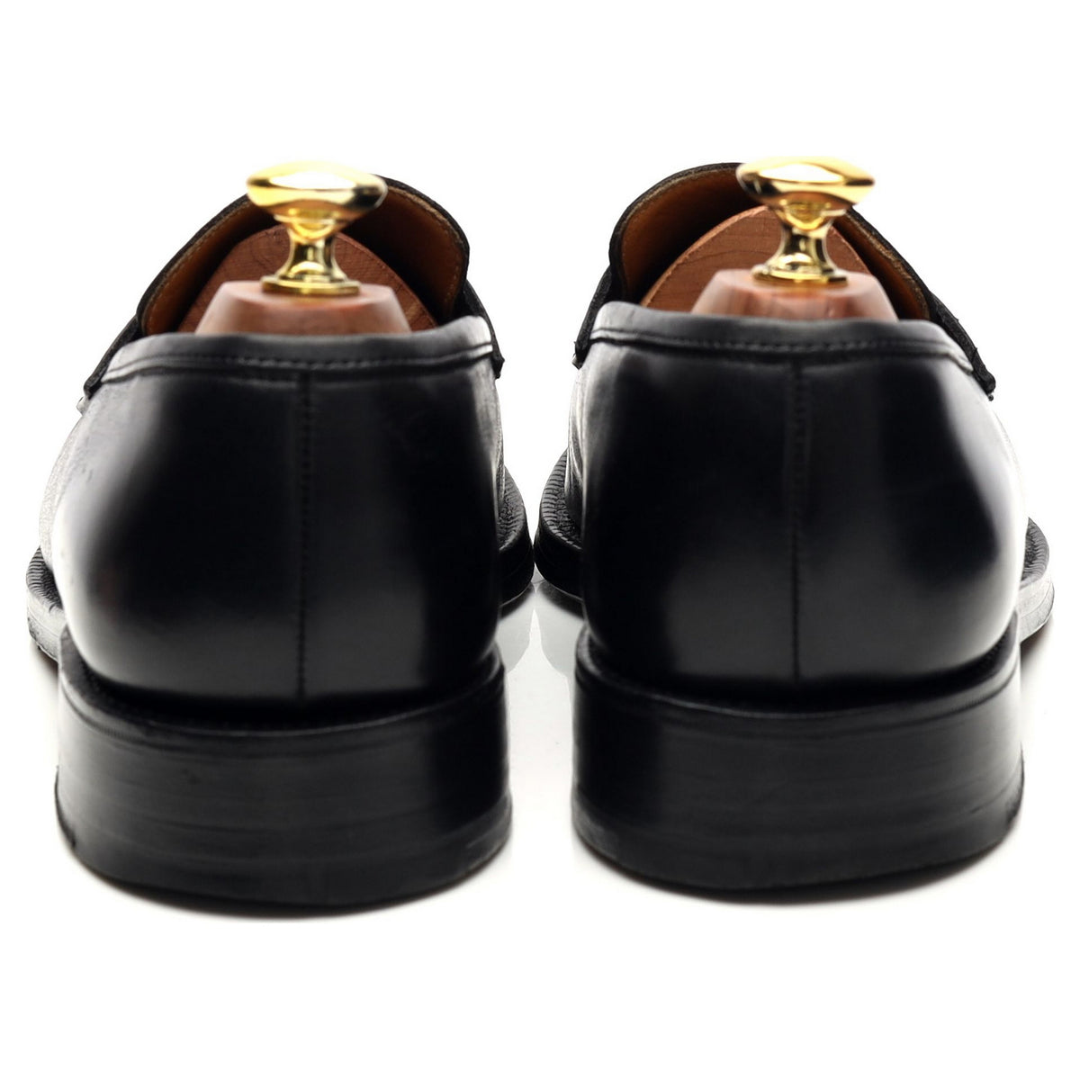 &#39;Reading&#39; Black Leather Loafers UK 8 E