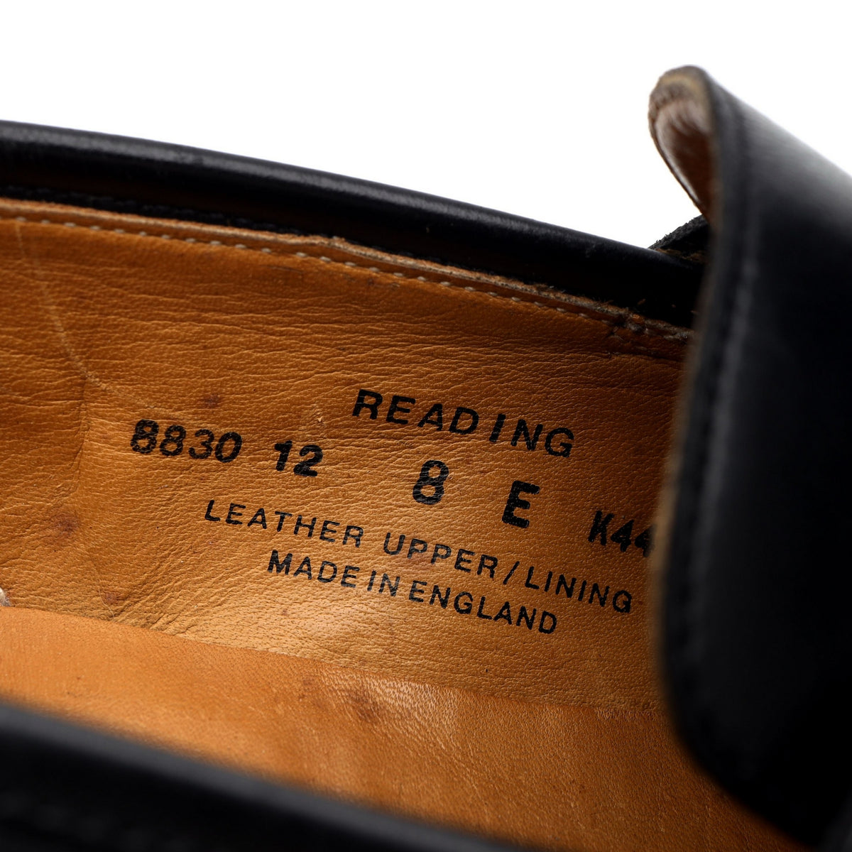 &#39;Reading&#39; Black Leather Loafers UK 8 E