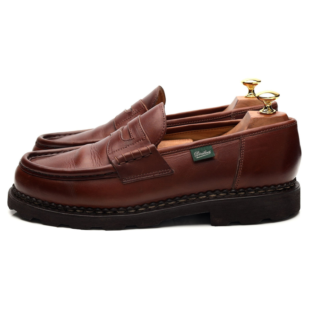 &#39;Reims&#39; Brown Leather Loafers UK 8.5