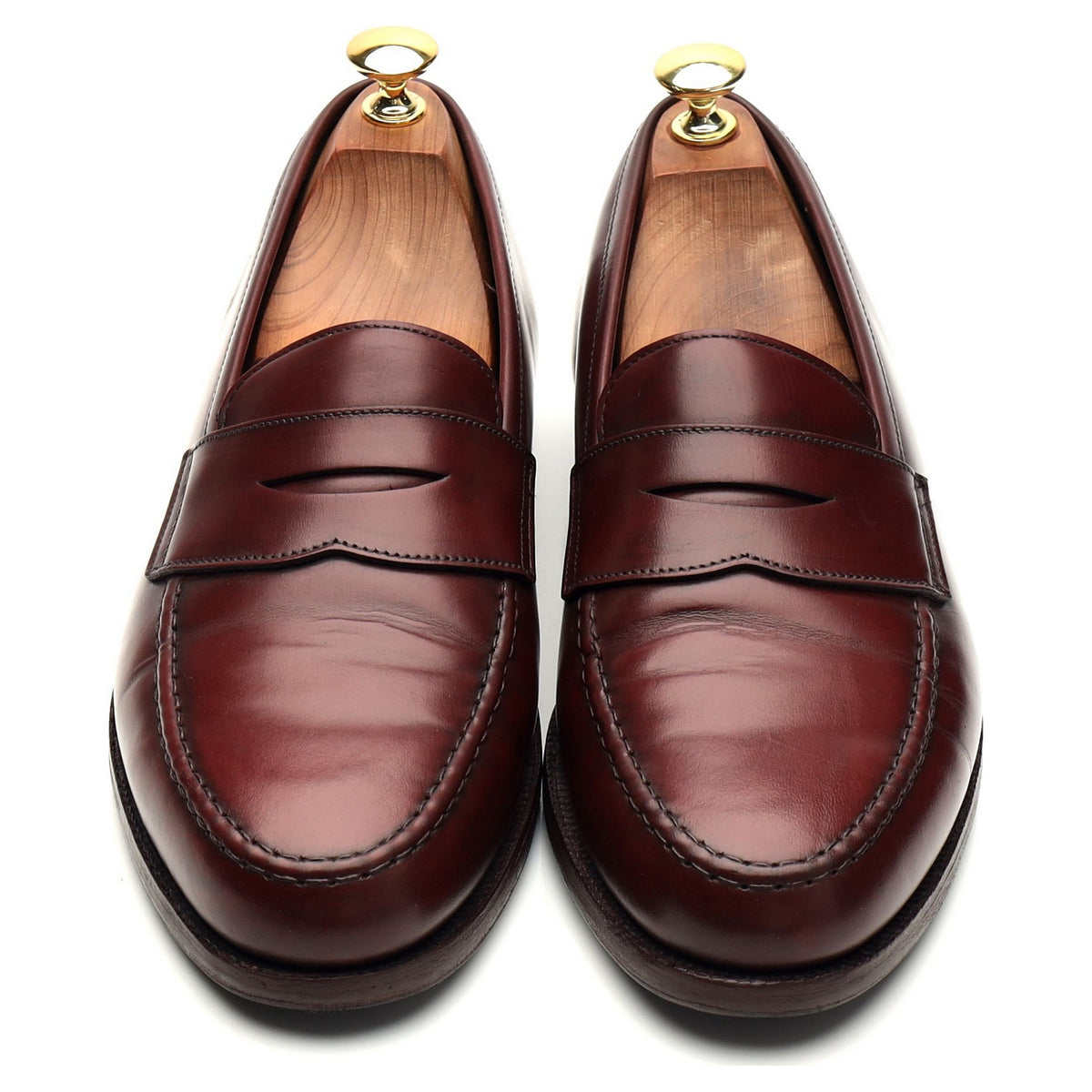 &#39;Boston&#39; Burgundy Leather Loafers UK 8 E