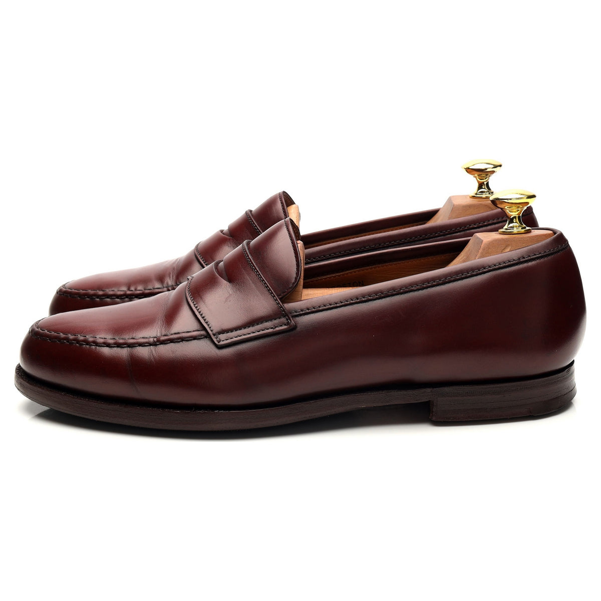 &#39;Boston&#39; Burgundy Leather Loafers UK 8 E