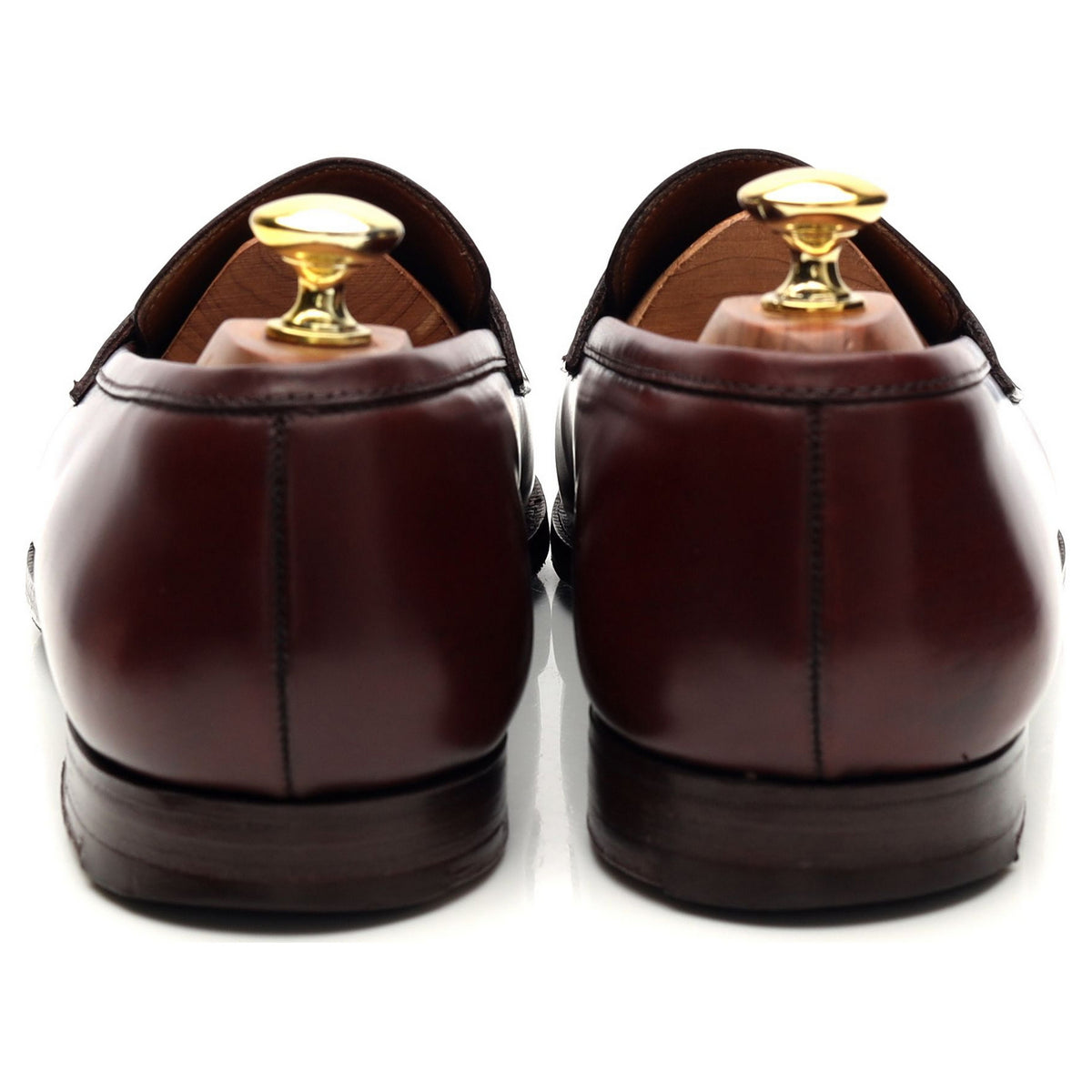 &#39;Boston&#39; Burgundy Leather Loafers UK 8 E