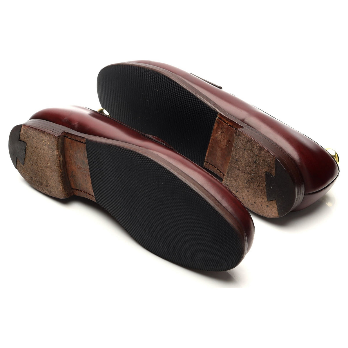 &#39;Boston&#39; Burgundy Leather Loafers UK 8 E