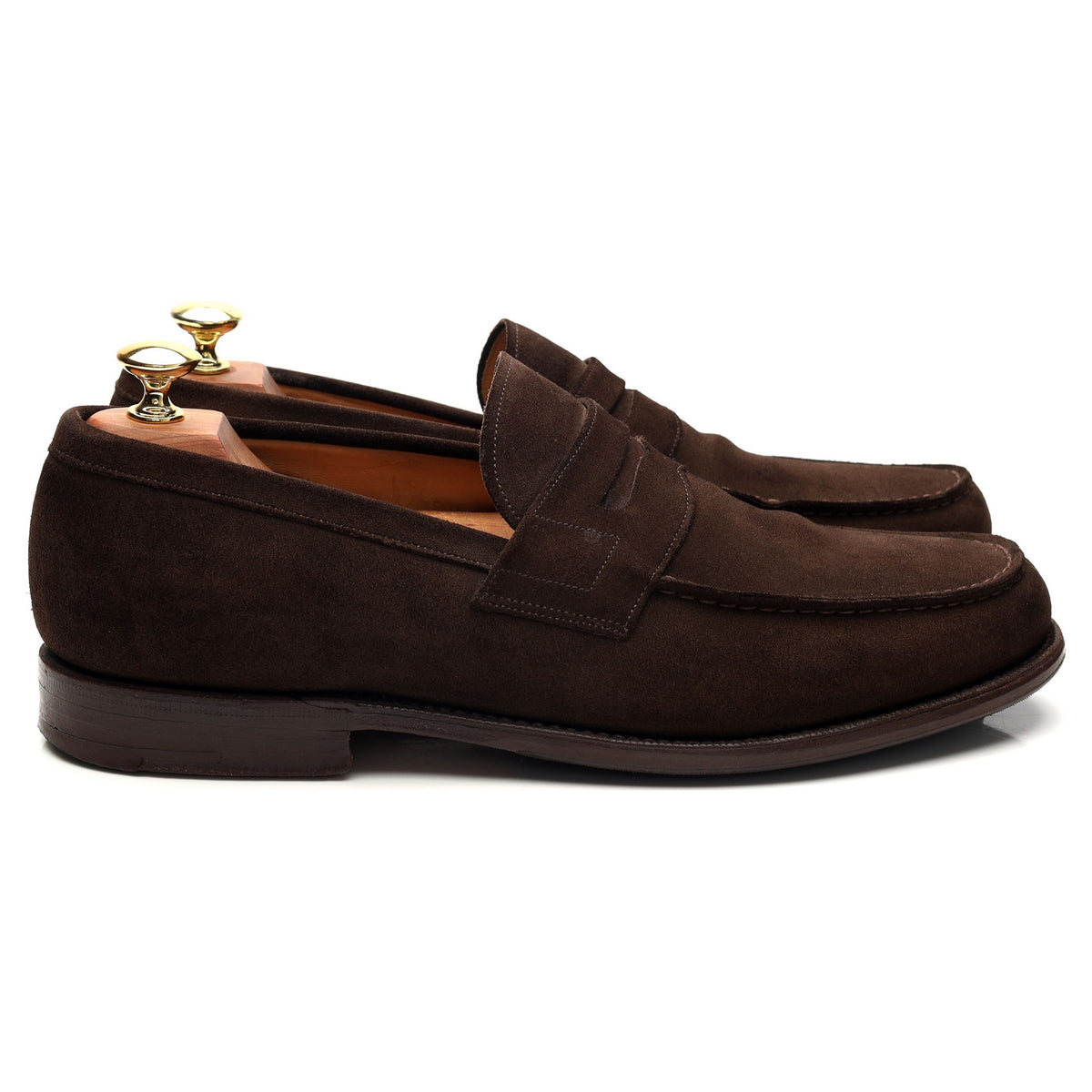 &#39;Ashley&#39; Dark Brown Suede Loafers UK 9 F