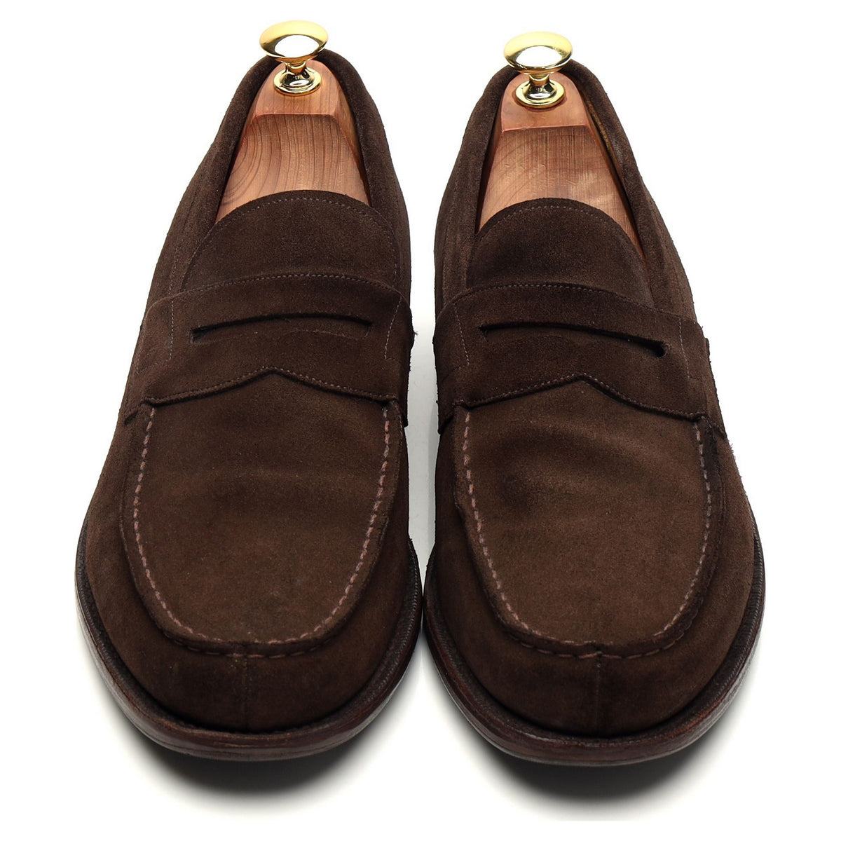 &#39;Ashley&#39; Dark Brown Suede Loafers UK 9 F