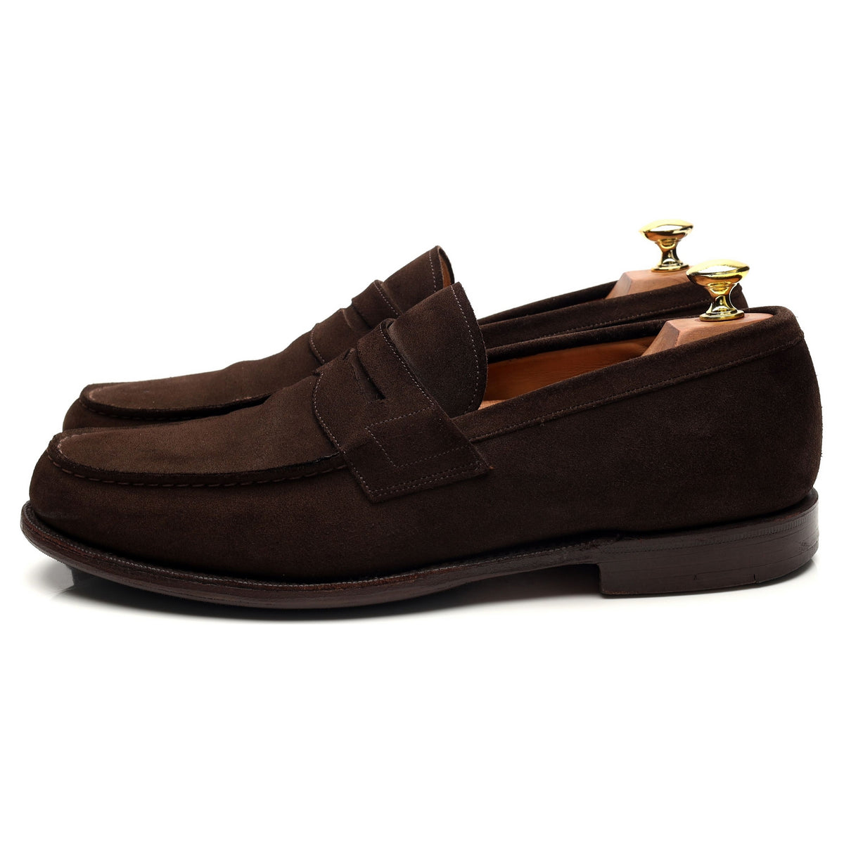 &#39;Ashley&#39; Dark Brown Suede Loafers UK 9 F