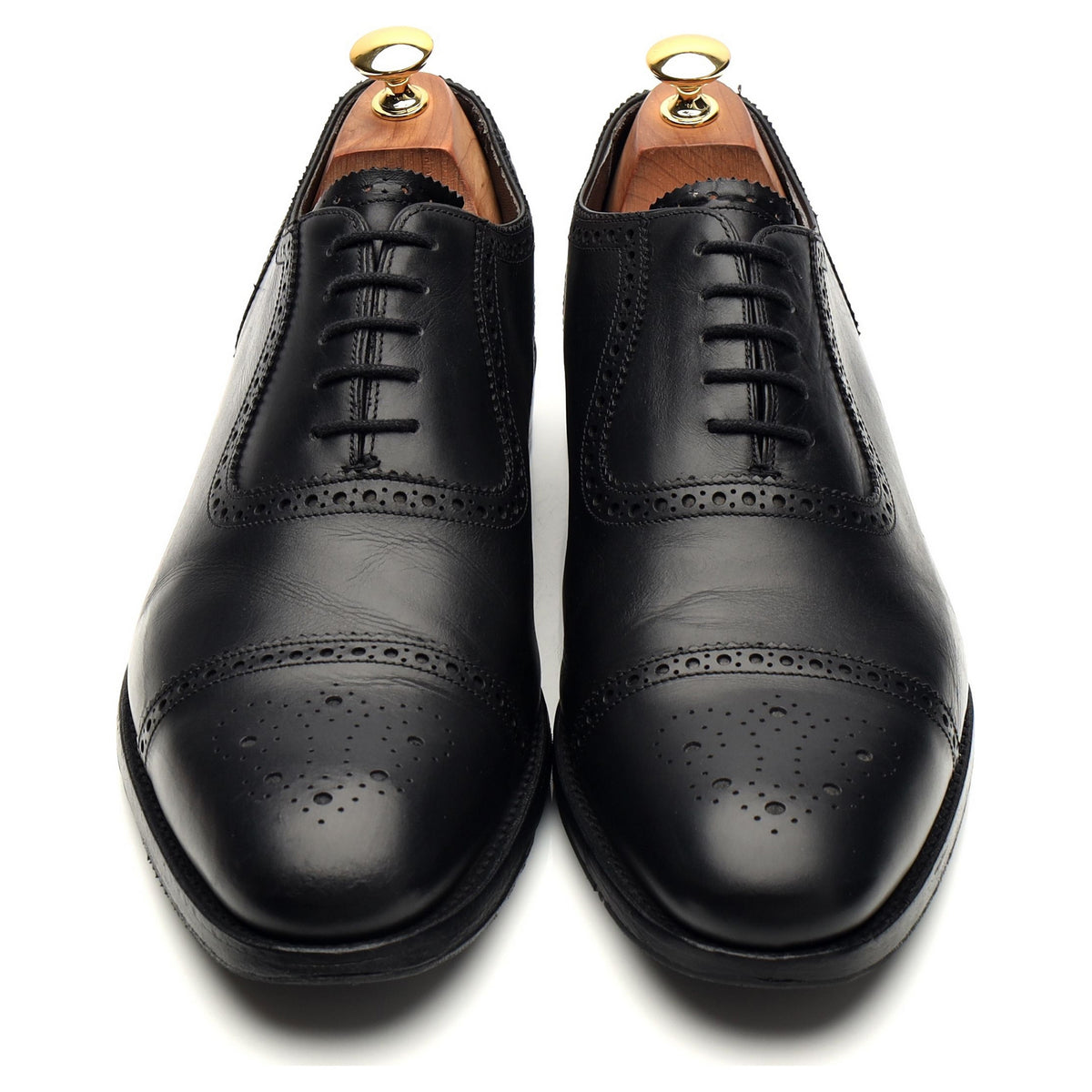 &#39;3613MU01&#39; Black Leather Oxford Brogues UK 9.5 G