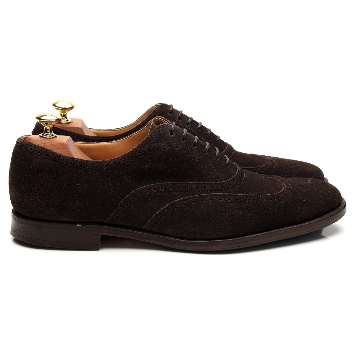 &#39;New York&#39; Dark Brown Suede Oxford Brogues UK 8 F