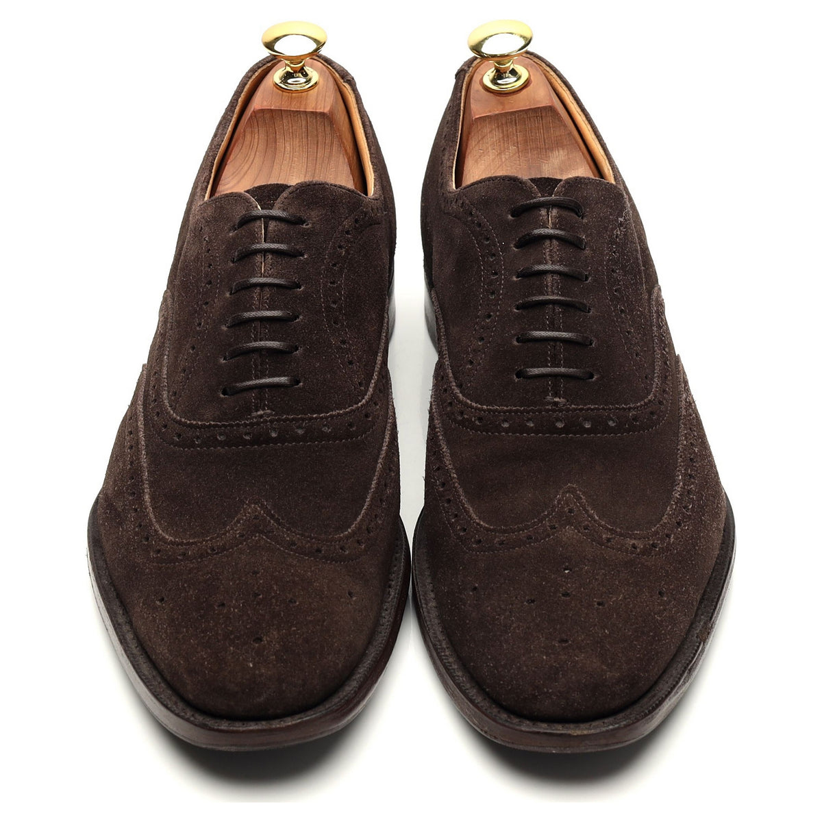 &#39;New York&#39; Dark Brown Suede Oxford Brogues UK 8 F