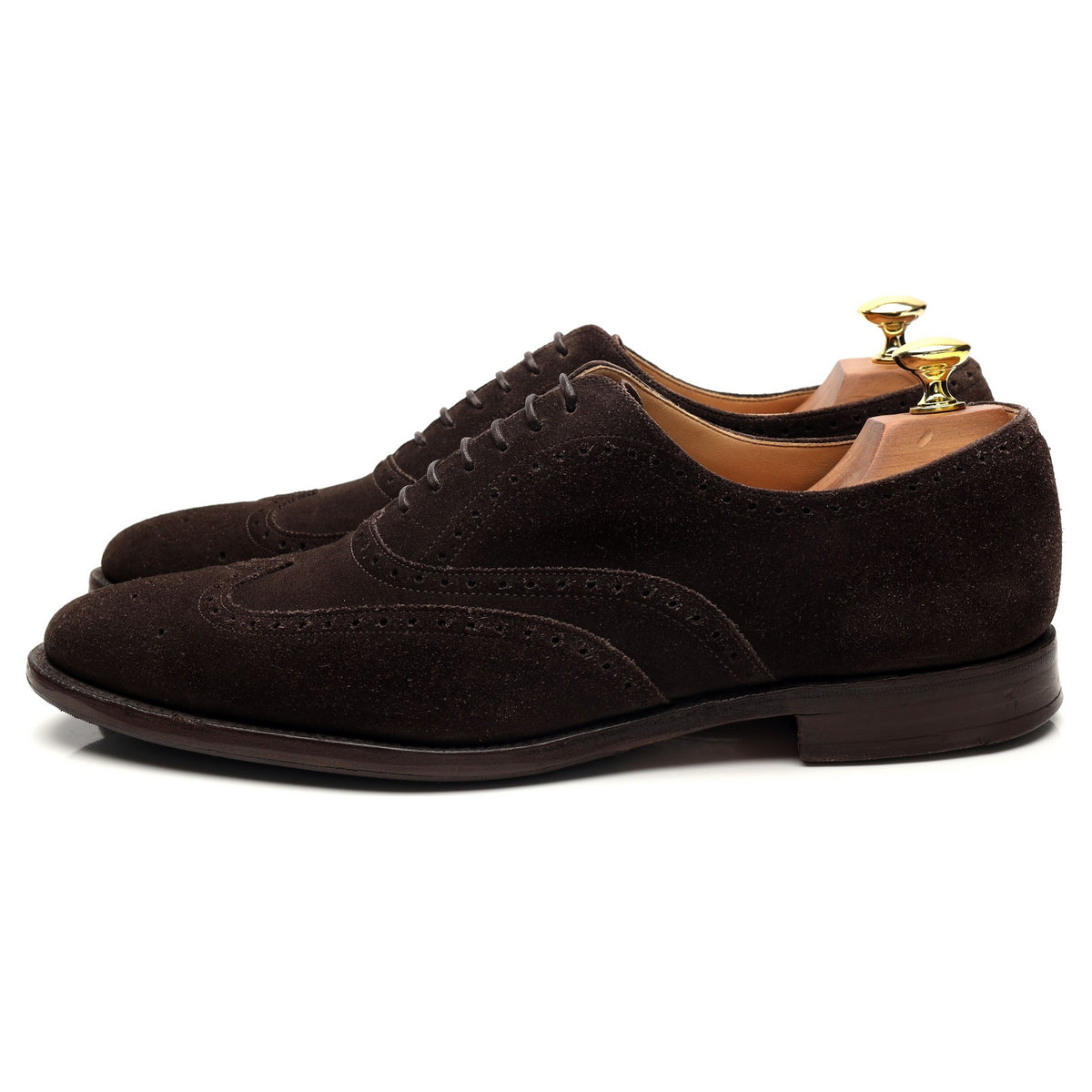 &#39;New York&#39; Dark Brown Suede Oxford Brogues UK 8 F