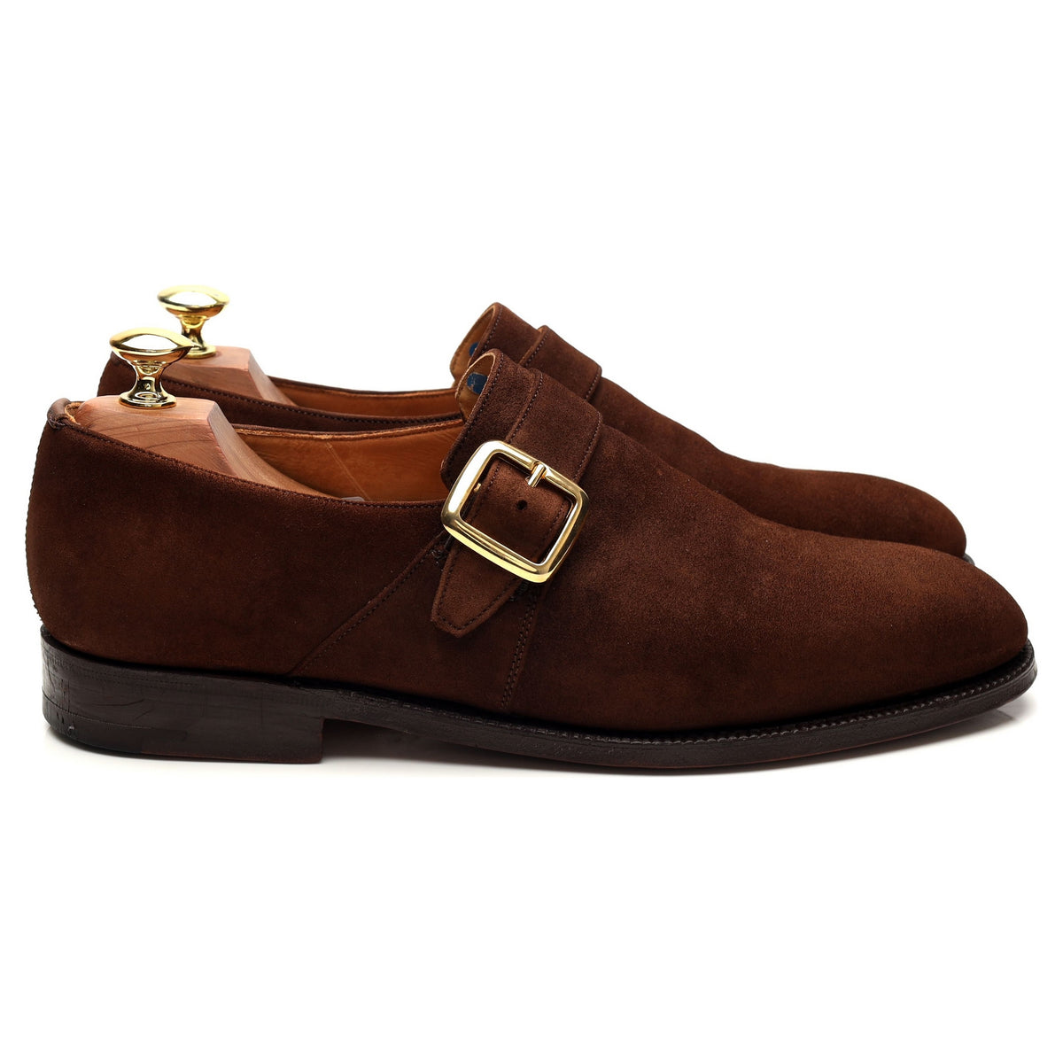 &#39;Westbury&#39; Brown Suede Monk Strap UK 8 F