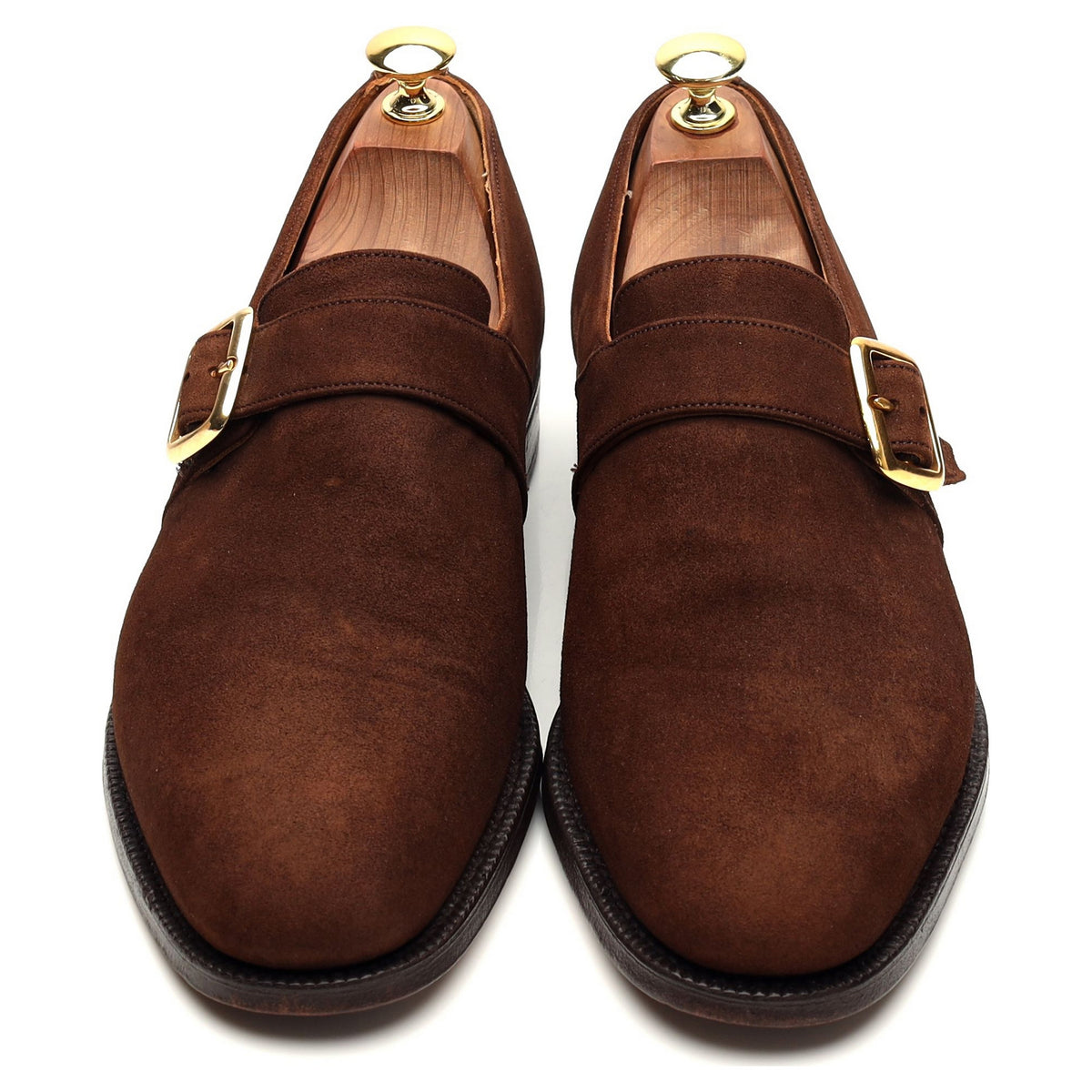 &#39;Westbury&#39; Brown Suede Monk Strap UK 8 F