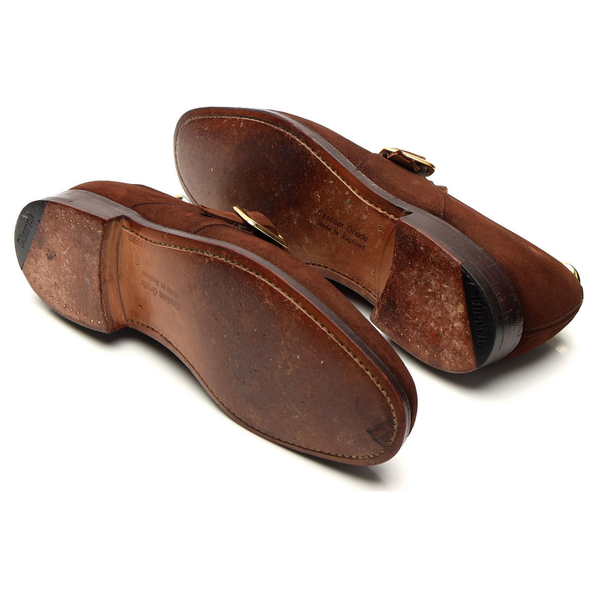 &#39;Westbury&#39; Brown Suede Monk Strap UK 8 F