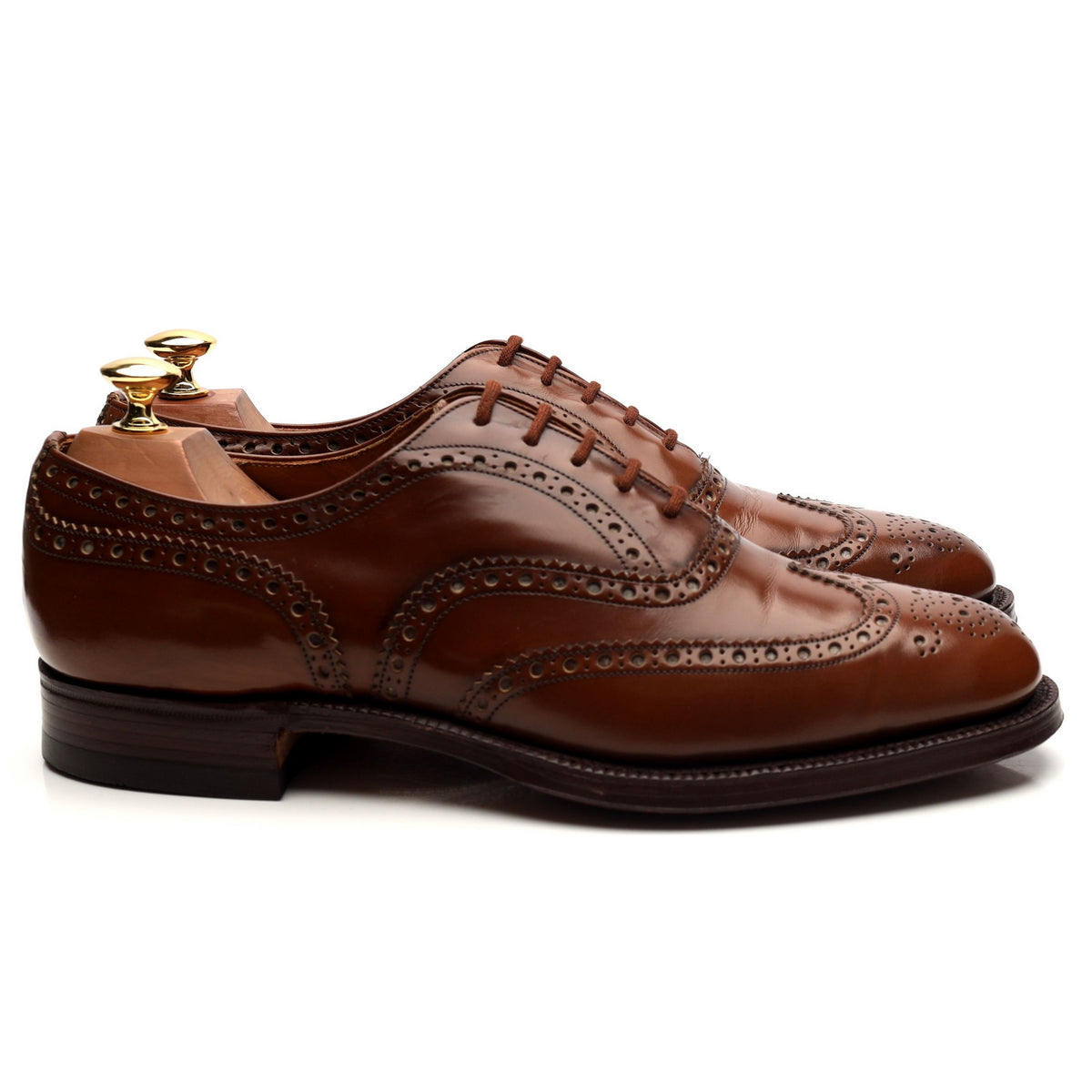&#39;Burwood&#39; Brown Leather Oxford Brogues UK 9.5 F