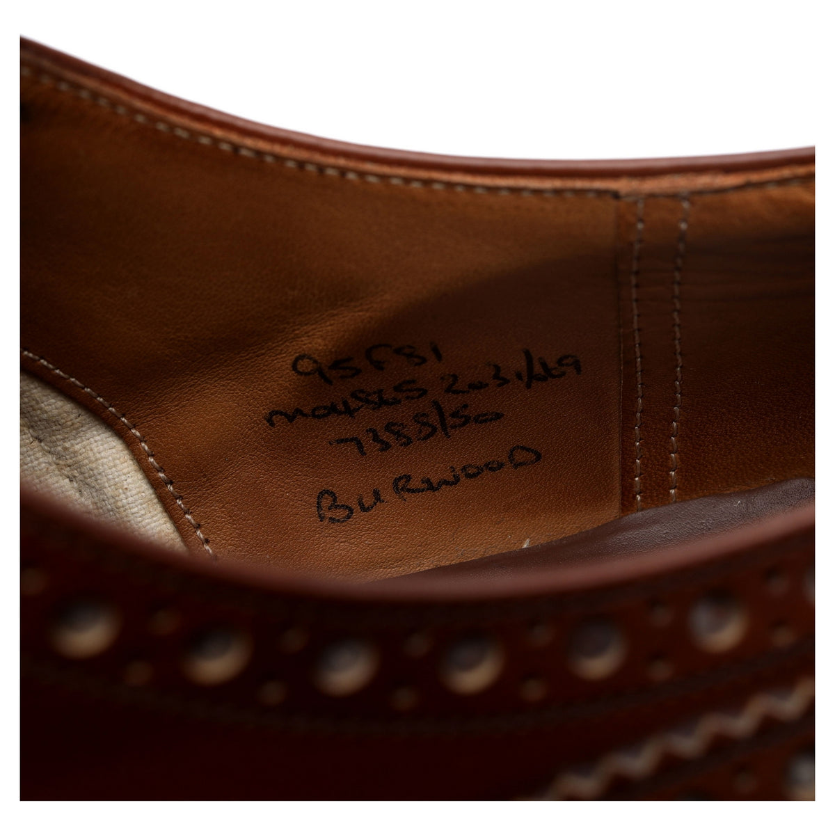 &#39;Burwood&#39; Brown Leather Oxford Brogues UK 9.5 F