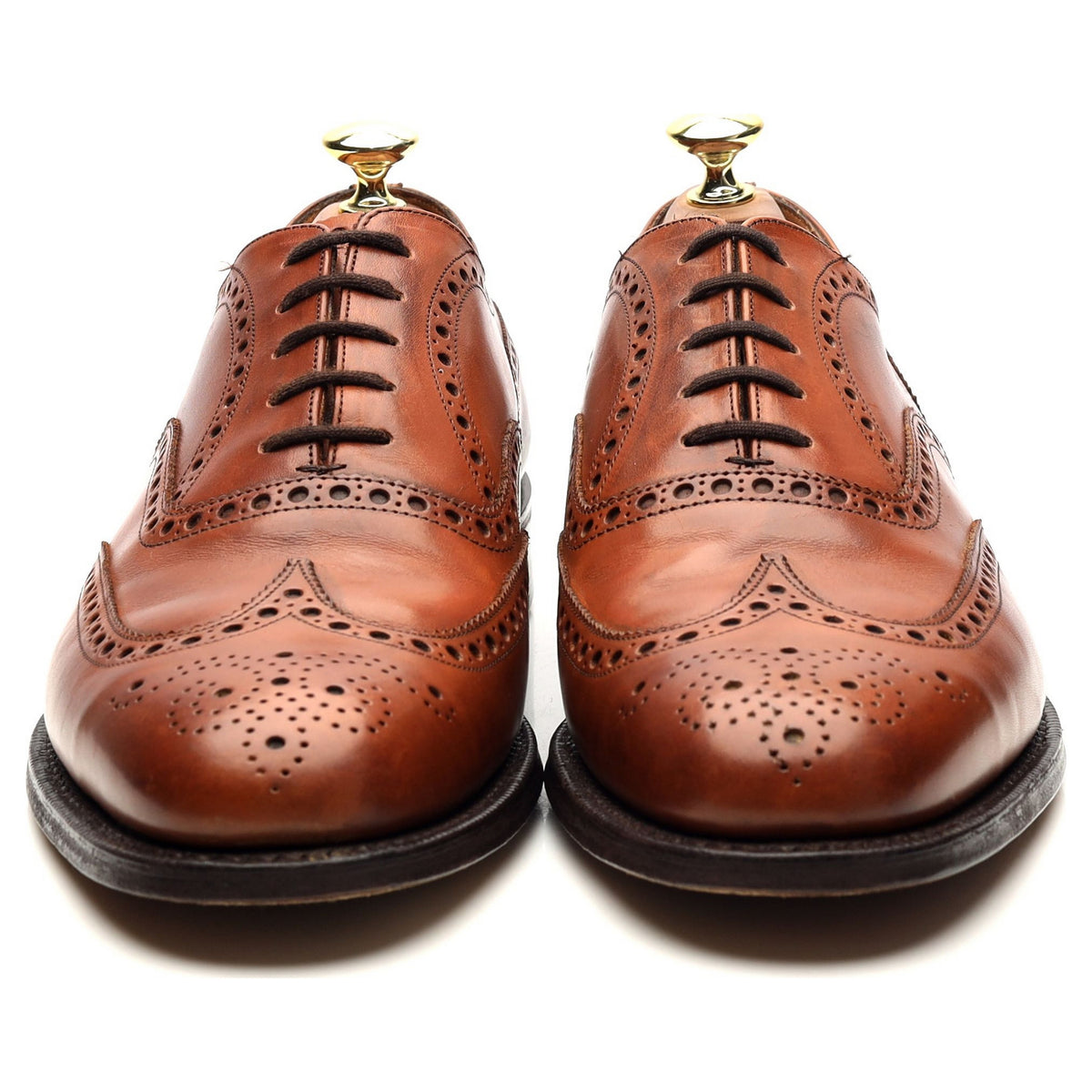 &#39;Chetwynd&#39; Tan Brown Leather Oxford Brogues UK 7.5 G