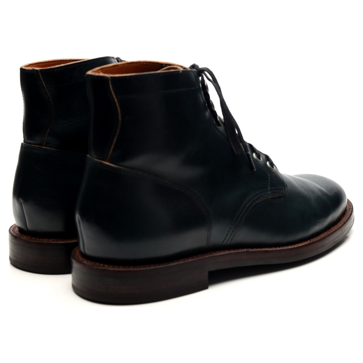 &#39;Diesel&#39; Dark Green Leather Boots UK 6.5 US 7.5