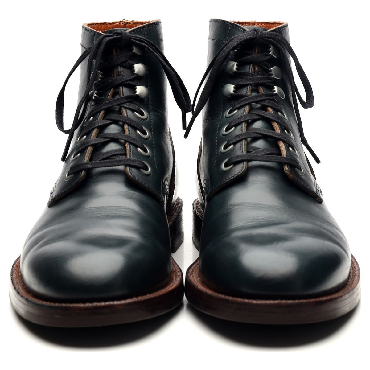 &#39;Diesel&#39; Dark Green Leather Boots UK 6.5 US 7.5