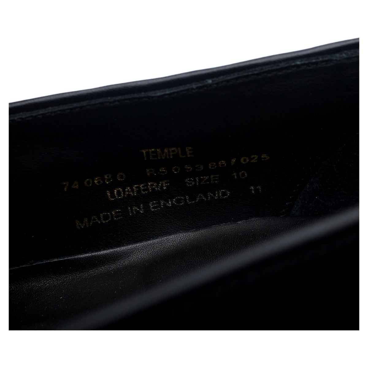 1880 &#39;Temple&#39; Black Leather Tassel Loafers UK 10 F